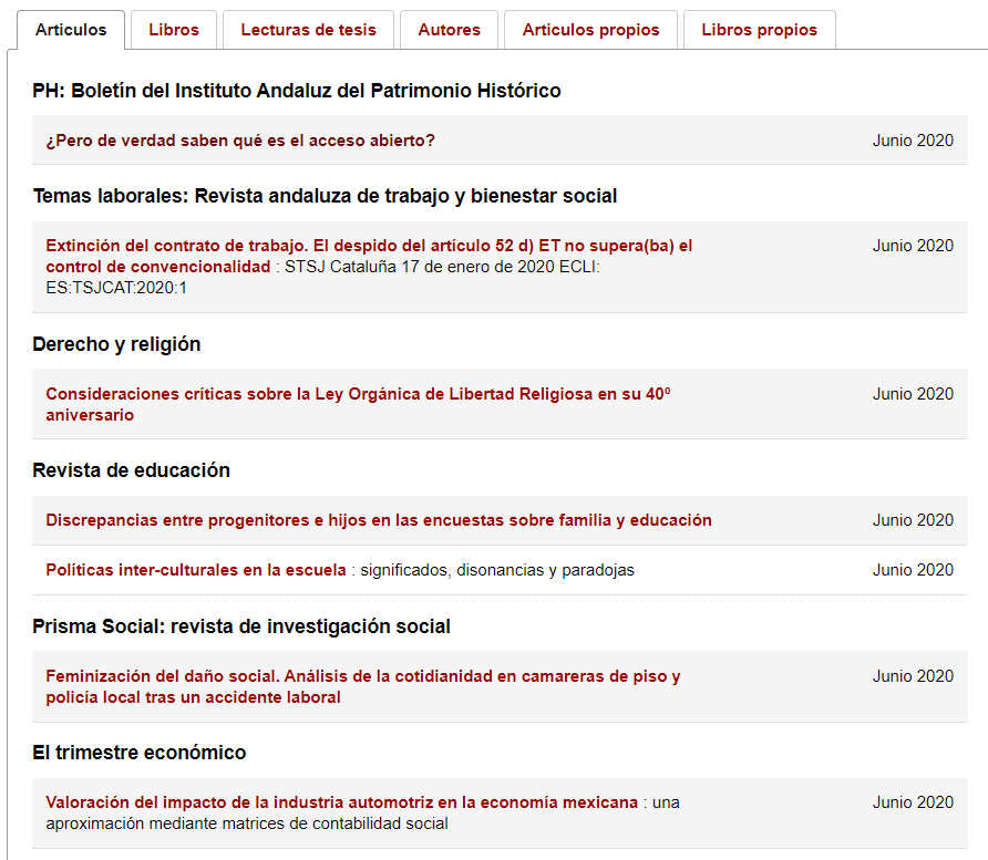 Captura de pantalla de Dialnet
