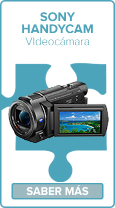 Sony Handycam: Videocámara. Ideal para grabar cualquier tipo de evento gracias a su buena calidad de imagen, su enfoque rápido y automático, y un audio nítido.