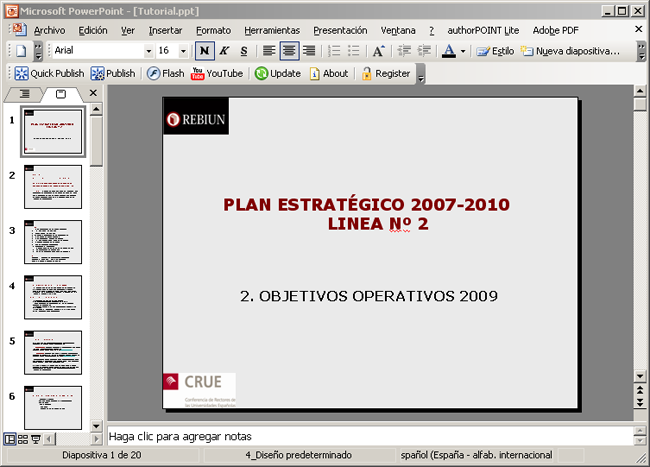 PowerPoint con Tutorial .ppt cargado
