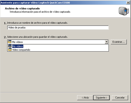 Asistente para capturar vídeos