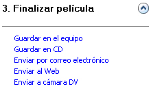 Opción de Editar Película
