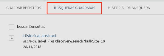 Búsquedas guardadas1