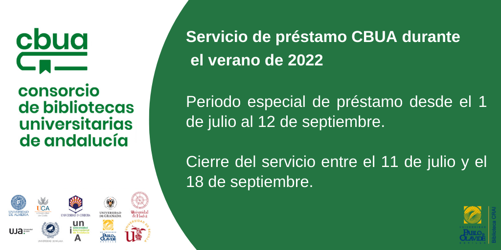 Servicio de Préstamos CBUA durante el verano de 2022