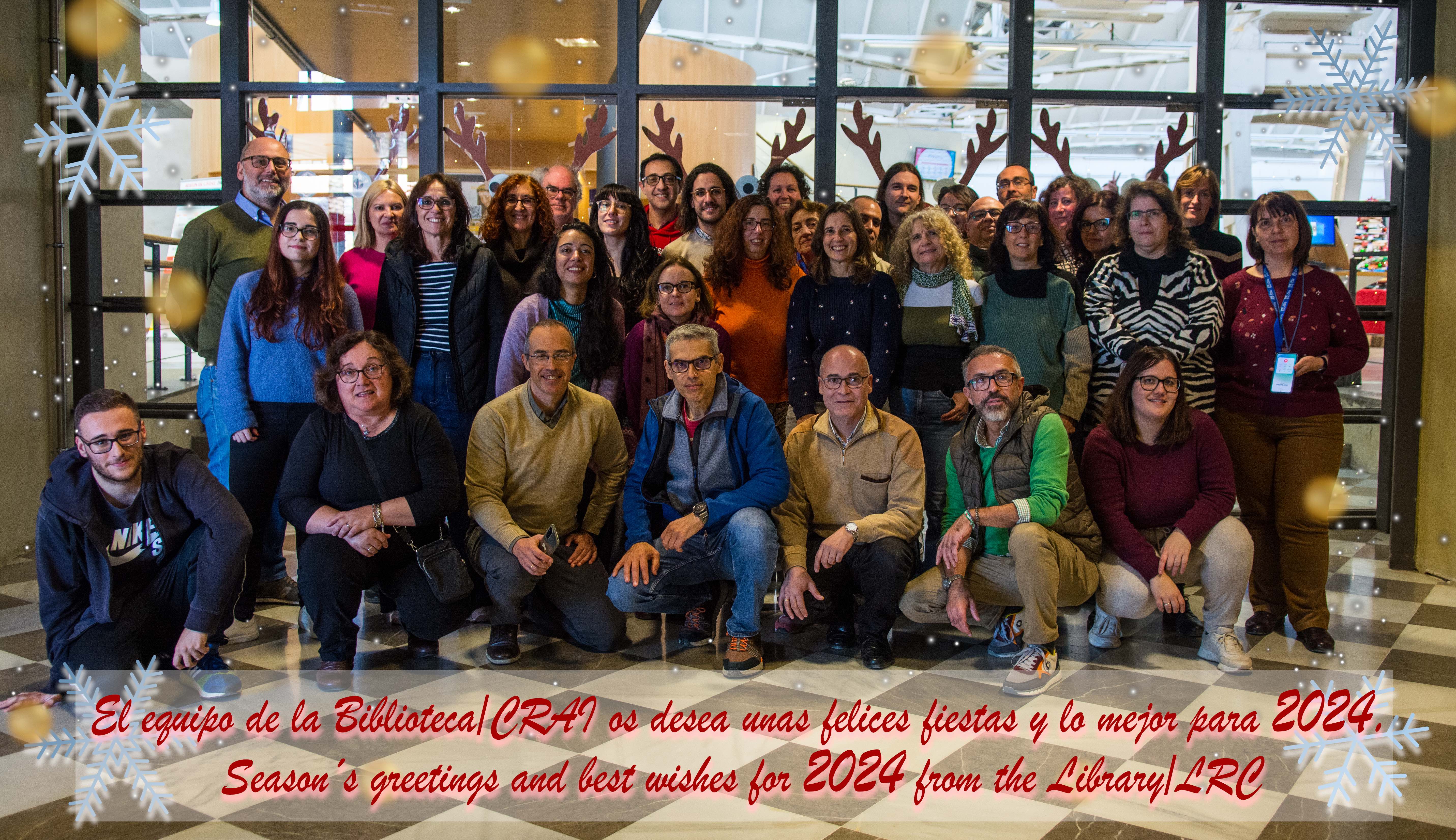 Fotografía de Felicitación Navideña: El equipo de la Biblioteca/CRAI os desea unas felices fiestas y lo mejor para 2024 - Season´s greetings and best wishes for 2024 from the Library/LRC