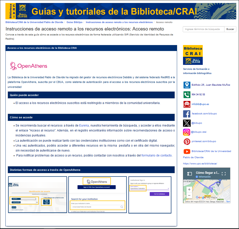 Guía de instrucciones de acceso remoto a recursos electrónicos.