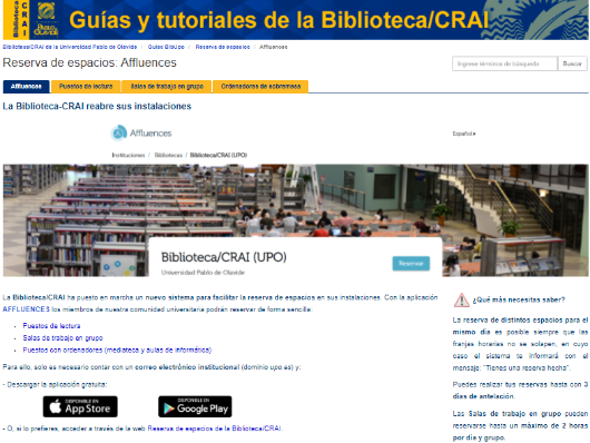 Guía reserva de espacios