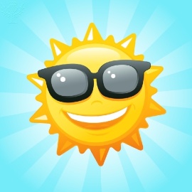 Sol con gafas
