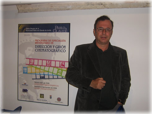El productor Antonio Pérez, esta semana en el curso de dirección cinematográfica