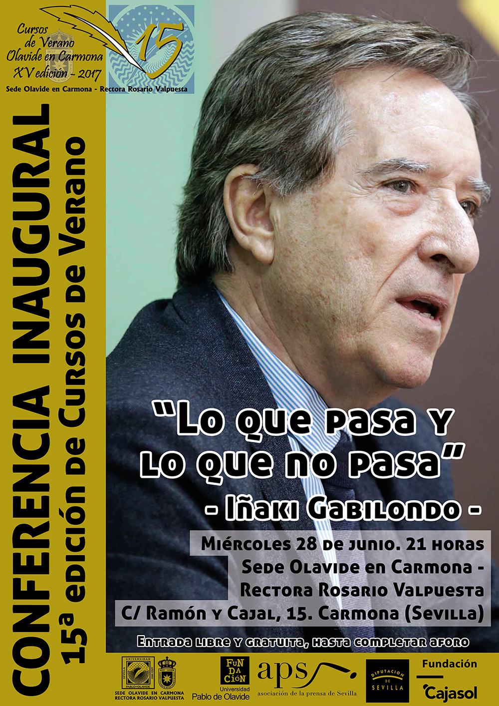 Conferencia inaugural, a cargo de Iñaki Gabilondo