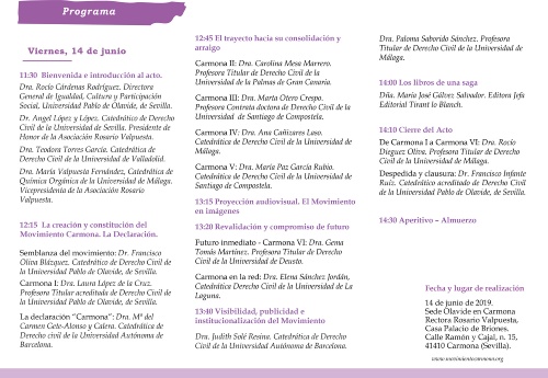 Encuentro 'La Feminización del Derecho Privado': 10 años del Movimiento Carmona'