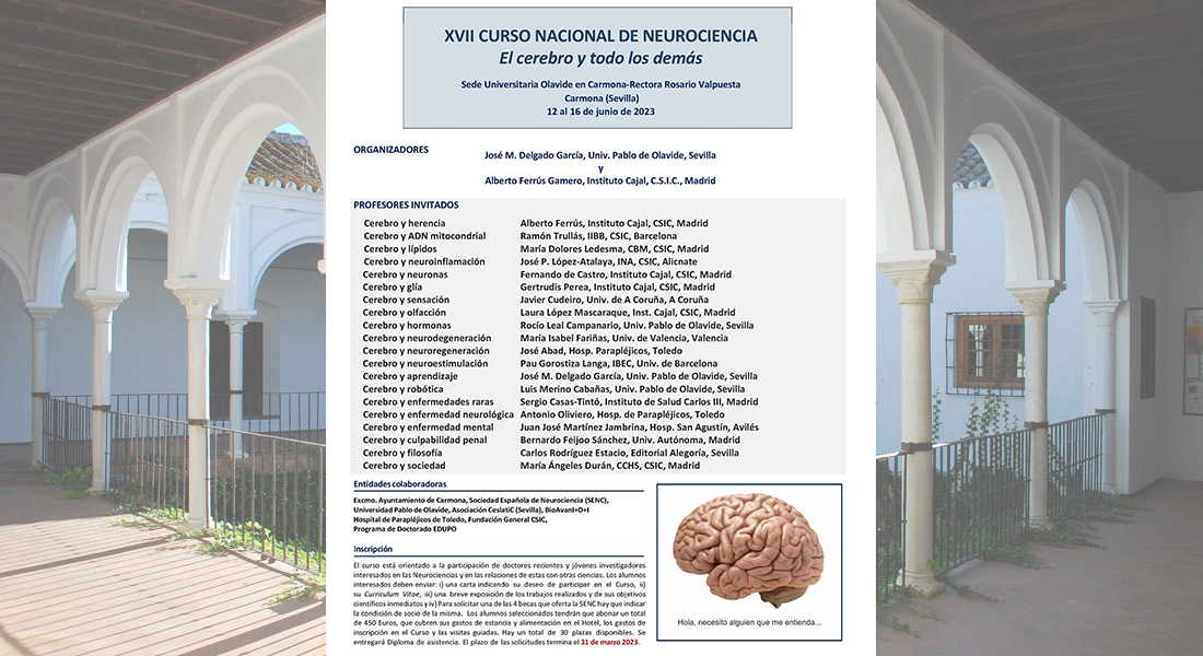 XVII Curso Nacional de Neurociencia