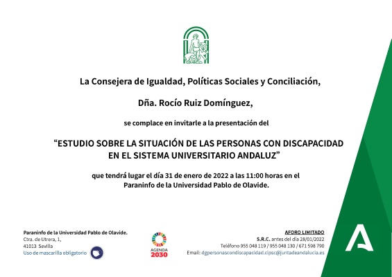 Invitación Estudio Universidad y Discapacidad  31.01.22