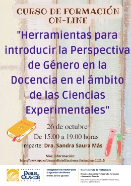 Curso de Formación Herramientas para introducir la perspectiva de género en la docencia en el ámbito de las Ciencias Experimentales