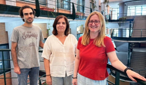 Alberto Pires , Francisca Reyes e Inmaculada García en el CABD