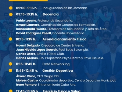 Programa Jornadas de Salidas Profesionales de la Facultad de Ciencias del Deporte