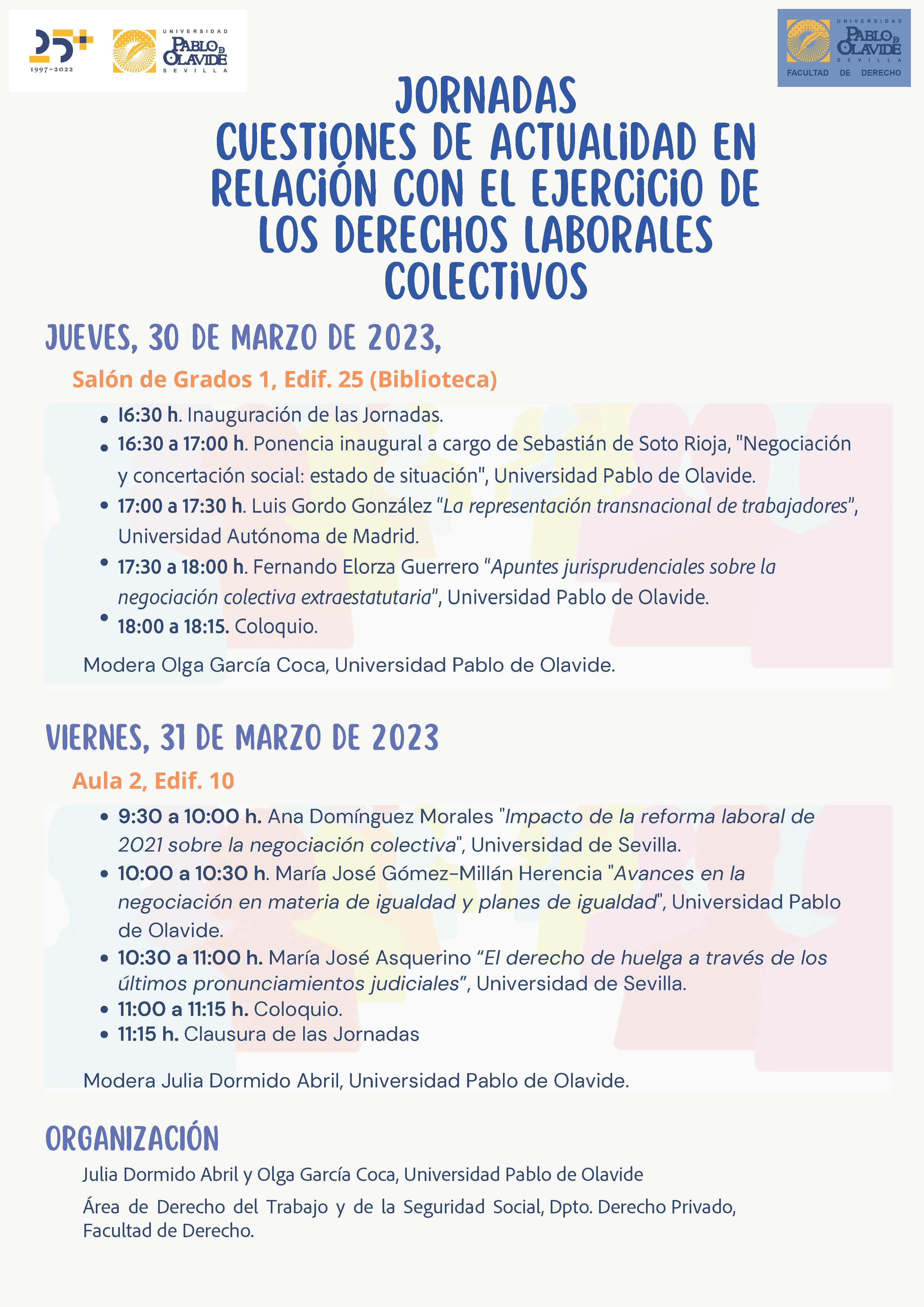 I Jornadas Cuestiones de actualidad en relación con el ejercicio de los derechos laborales colectivos