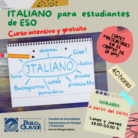 Cartel curso italiano 2026
