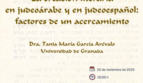 Cartel charla judeo¿rabe y judeoespa¿ol