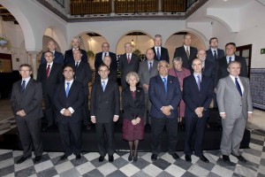 Miembros del Patronato de la Fundación Goñi y Rey en el Colegio San Francisco de Paula