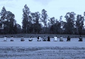 La Escalera Teatro durante el proceso de creación del espectáculo “Sed Habitando la Memoria”