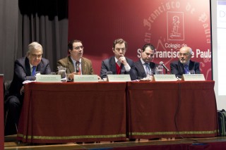 Vicente Guzmán, durante la conferencia en el Colegio de San Francisco de Paula