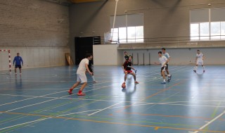 Encuentro de la liga interna de fútbol sala de la Pablo de Olavide