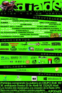 Día del Deporte y del Estudiante, “Día DE” (cartel)