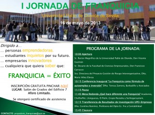 I Jornada de Franquicia en la UPO el 16 de mayo