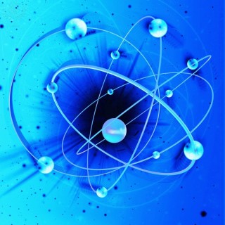 ilustración por ordenador de un átomo