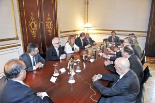los rectores andaluces junto a Susana Díaz