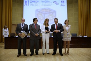 Desde la izquierda: Juan Luis Paniagua, Vicente Guzmán, Susana Díaz, Juan Ignacio Zoido y Carmen Ortega