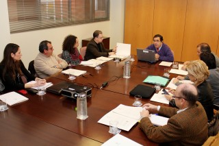 Responsables de CEI CamBio reunidos en el rectorado de la UPO