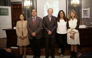 Desde la izquierda: María Valpuesta, Vicente Guzmán, Fernando Rodríguez Villalobos, Àngels Barceló y Ana María Ruiz-Tagle