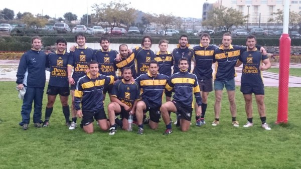 Equipo de rugby 7 masculino de la UPO.