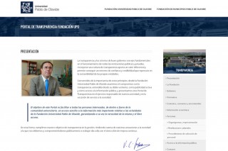 El Portal de Transparencia de la Fundación puede consultarse en www.upo.es/fundaciones