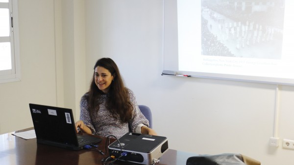 Yolanda Morató durante el seminario impartido en la UPO
