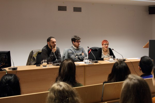 De izquierda a derecha, Manuel de los Reyes, Juan Antonio Peeme y Pilar Ramírez Tello 