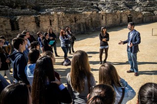 Imagen de la visita a Itálica, una de las actividades celebradas el pasado año.