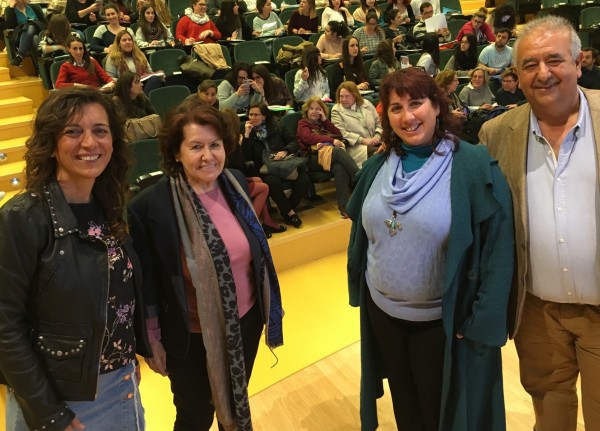 De izquierda a derecha, Rosa María Díaz Jiménez, Patrocinio Las Heras, Mª Rosa Herrera y Gonzalo Cañestro.