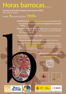 Horas barrocas... 8 de junio, 19 horas. EEHA. Sevilla