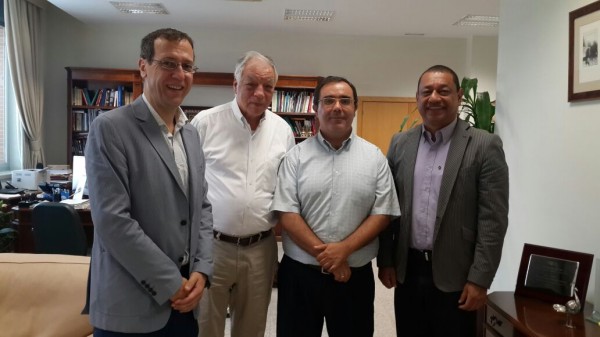 En la foto, de izquierda a derecha, David Naranjo, Luis Fernando Múnera, Vicente Guzmán y Ramón Javier Mesa.