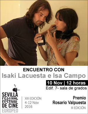 Encuentro con Isaki KLacuesta e Isa Campo | 10 de noviembre, 12 horas. Edificio 7, sala de grados