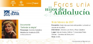 “Foro UNIA-Hijos de Andalucía” dedicado a Concha Caballero