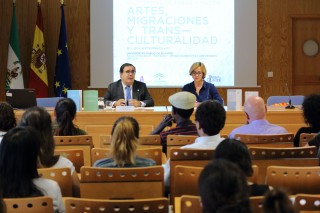 Vicente Guzmán y Rocío Cárdenas durante la inauguración el Encuentro