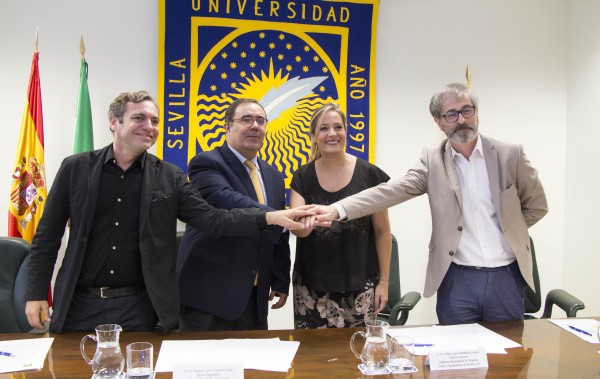 Desde la izquierda, Felipe Castro, Vicente Guzmán, Myriam Díaz y José María Seco