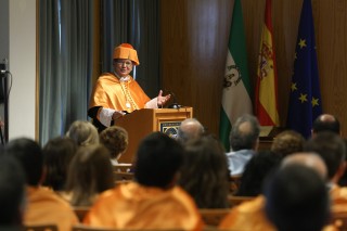 El profesor Zahra en un momento de su discurso.