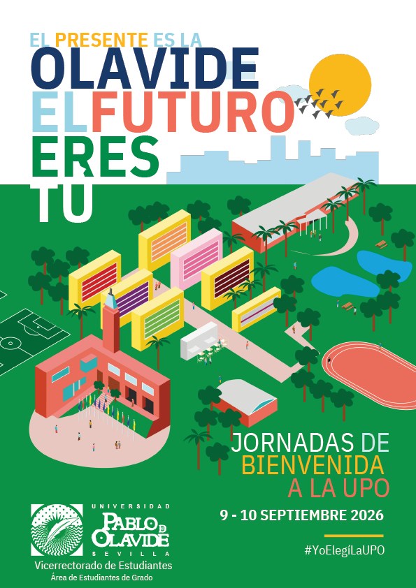 🎓 ¡Te damos la bienvenida a la UPO!

Los días 9 y 10 de septiembre, a partir de las 9:00 horas, celebraremos las Jornadas de Bienvenida al alumnado de nuevo ingreso del curso 2026/2027.

📅 Miércoles 9 de septiembre

Escuela Politécnica Superior y facultades de Humanidades, Ciencias Experimentales y Ciencias Sociales.

📅 Jueves 10 de septiembre

Facultades de Derecho, Ciencias Empresariales y Ciencias del Deporte.

Durante la jornada podrás conocer a tus nuevos compañeros y compañeras, recorrer el campus junto al estudiantado “lazarillo” y descubrir los servicios, asociaciones y delegaciones que te acompañarán durante tu etapa universitaria.

Además, encontrarás stands informativos sobre movilidad internacional, prácticas, empleo, deportes, idiomas, voluntariado, igualdad, atención a la discapacidad, participación estudiantil y mucho más.

Enlace al programa en el link de la Bio y en story destacada.

💙 Comienza tu etapa universitaria conociendo todo lo que la UPO puede ofrecerte. ¡Te esperamos!

#BienvenidaUPO #LaOlavideEresTú #Curso20262027 #UniversidadPabloDeOlavide