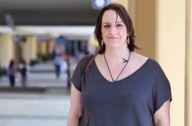 Belén Martínez en el campus de la UPO