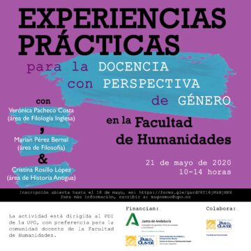 Experiencias prácticas para la docencia con perspectiva de género en la Facultad de Humanidades @ Online - Universidad Pablo de Olavide