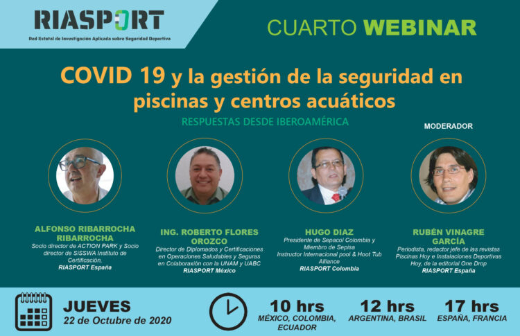seminario 'online' ‘COVID-19 y la gestión de la seguridad en piscinas y centros acuáticos. Respuestas desde Iberoamérica"
